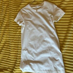 Babaton Classic White Crew Neck Mini Dress or Top